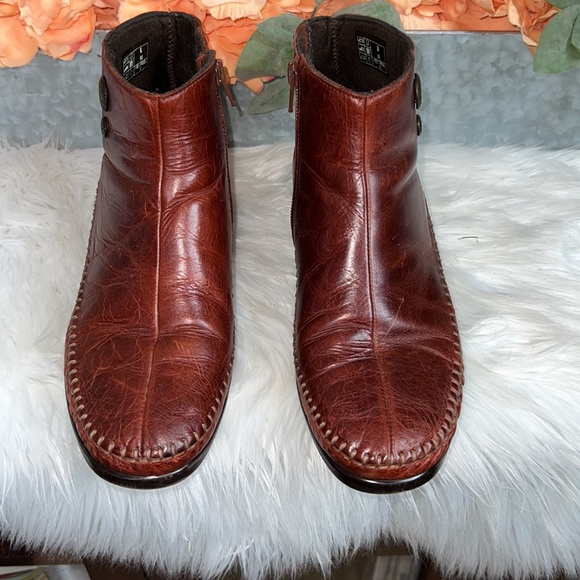 SAS Shoes Sas Jade Wedge Ankle Boots Booties Chestnut Brown
